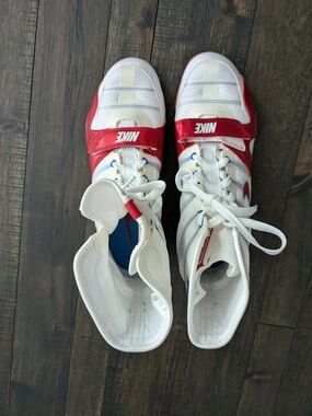 Nike HyperKO White Red High-Top Sneakers